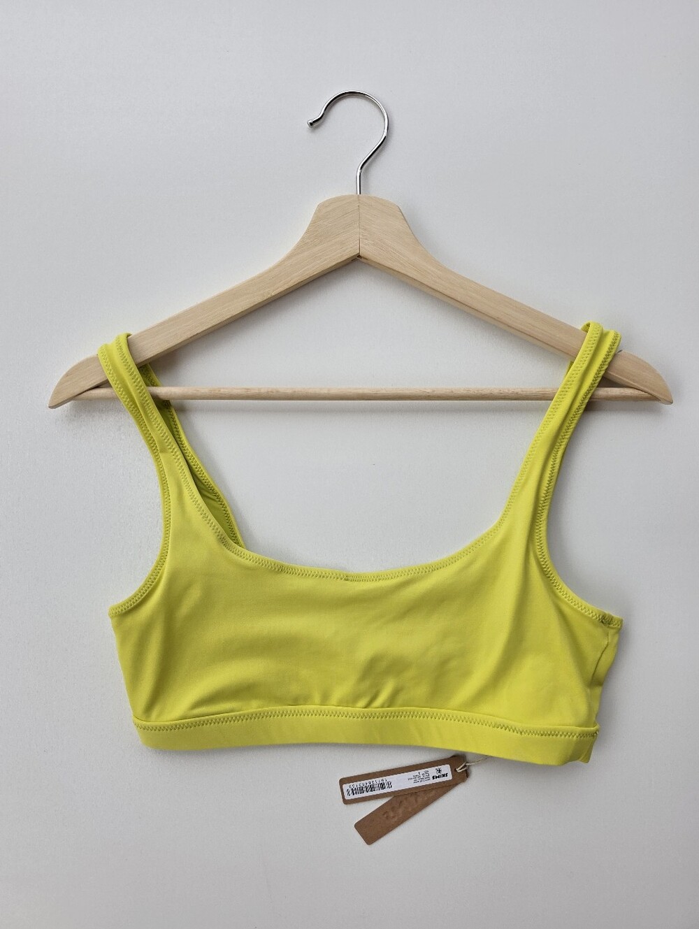 SKIMS NWT Recycled Swim Citrus Neon Yellow Tank Bikini Top‎